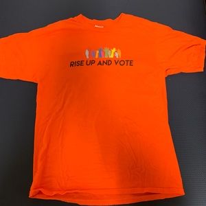 Cute Orange “Rise Up and Vote” T-shirt